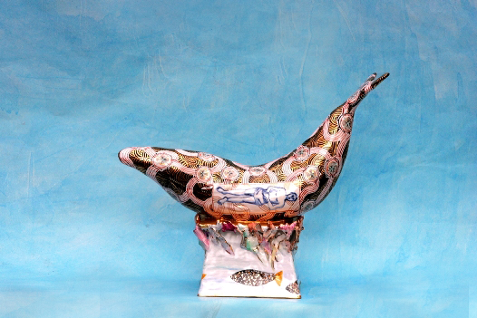 Whale with figure
